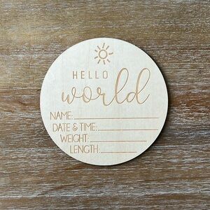 Sun Birth Announcement Sign